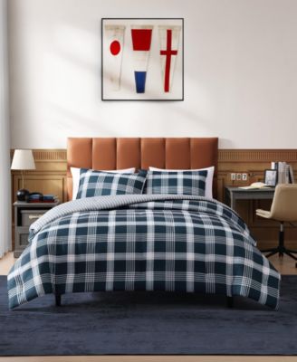 Huntingdon Plaid Washed Microfiber Comforter Sets