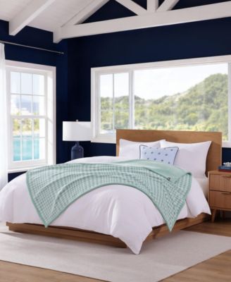 Modern Check Printed Plush Throw, 70" x 50"