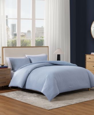 Trellis Flag Cotton Reversible 2-Pc. Duvet Cover Set, Twin