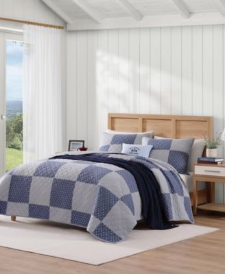 Ithaca Stargaze Patchwork Cotton Reversible 3-Pc. Quilt Set, Full/Queen