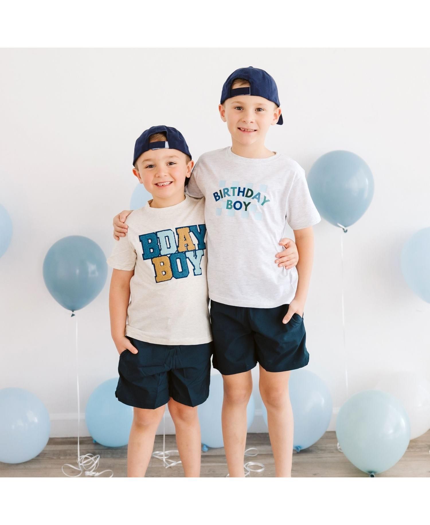 Toddler Boys Birthday Patch Short Sleeve T-Shirt