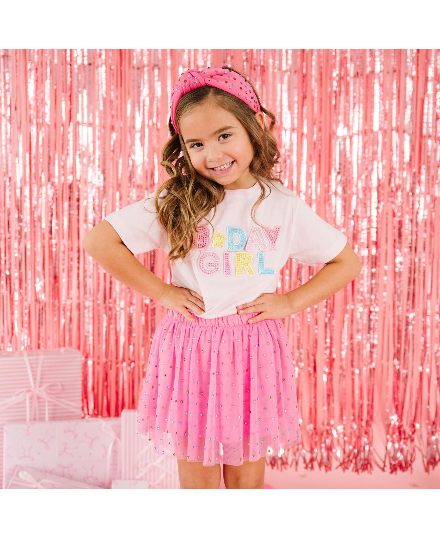 Little Girls Raspberry Rhinestone Tutu