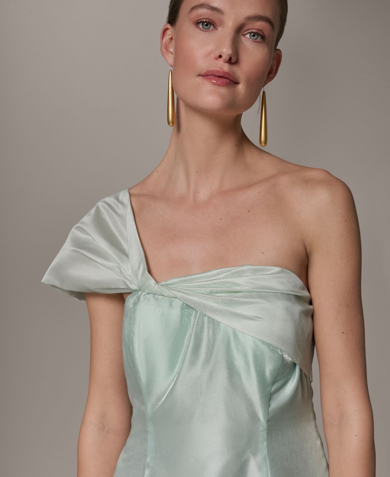 Petite One-Shoulder Ball Gown