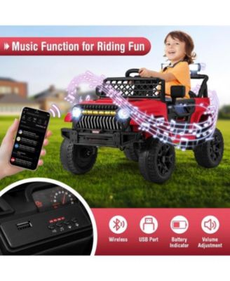 Kids Ride on Truck Car with Parental Remote and Music