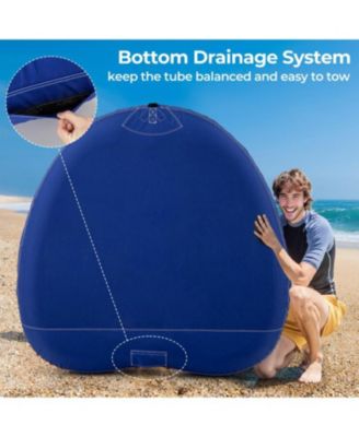 1 or 2 Person Inflatable Towable Tube for Boating with Drainage