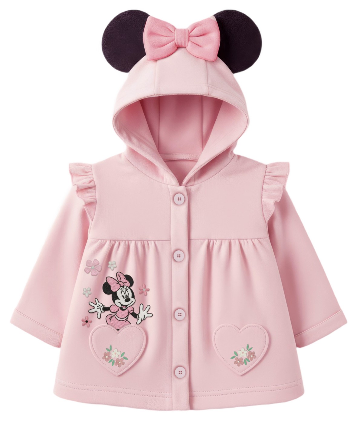 Детские Disney Baby Girls' Minnie Mouse Jacket and Bodysuit and Pant, 4-Piece Set — фото 3