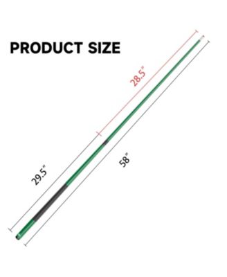 58" 2-Piece Matte Fiberglass Graphite Composite Billiard Pool Cue Stick for Men/Women