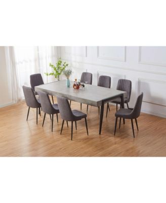 Modern Dining Table with marble Finish and Metal legs