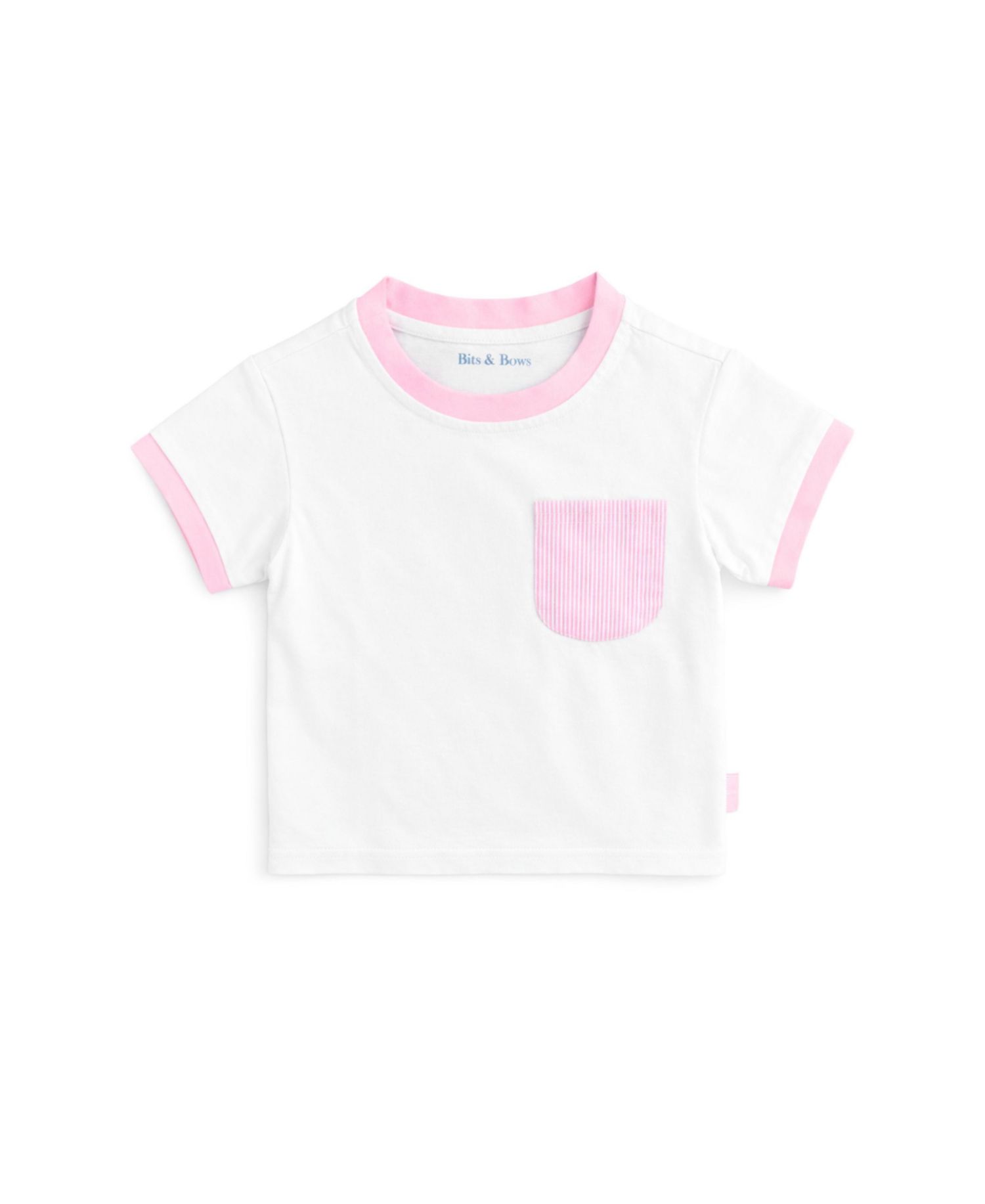 Baby Girls Seersucker Pocket T-Shirt