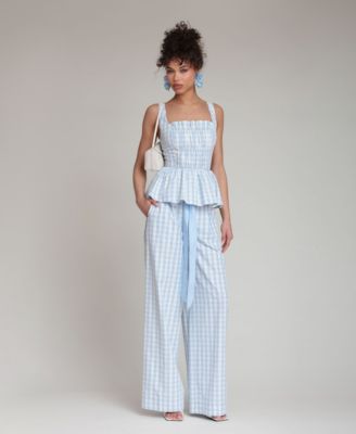 Women's Smocked Detail Peplum Top