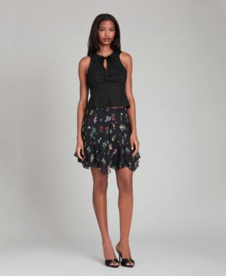 Women's Bias Ruffle Mini Skirt