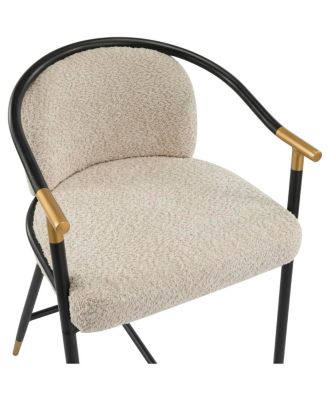 26" H Upholstered Counter Stool with Metal Frame (Set of 2)