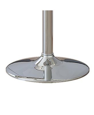 Modern White PU Bar Stool Set - 2-Piece with Trumpet Legs