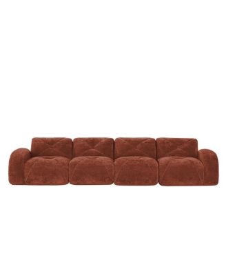  Soft Velvet Boneless Sofa, Tufted, Ergonomic, No Assembly.