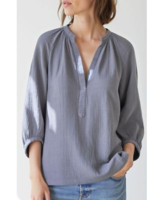 Plus Size Ocean+Main Gauze Top