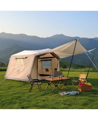 2025 Upgraded Inflatable Tent with Extended Awning