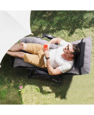 33 Inch Zero Gravity Recliner Chair with Cushion and Cup Holder