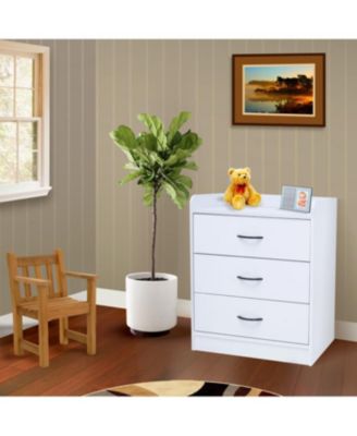 Wood 3 Drawer Chest