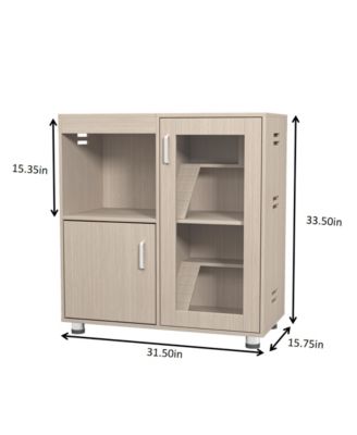 4-Tier Wooden Guinea Pig Cage – Hamster Habitat with Storage Cabinet & Acrylic Windows
