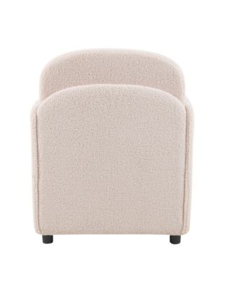 Cream White Sherpa Armchair – 2-in-1 Pet Friendly Furniture with Lumbar Pillow