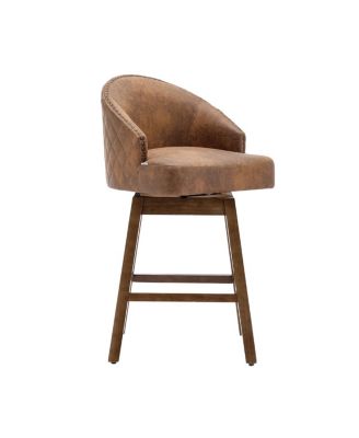 Rotating Bar Chair, Counter Height with Backrest & Footrest