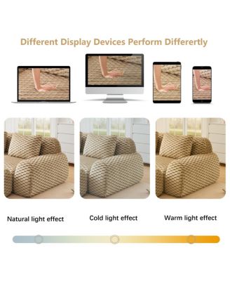 Streamdale Modern L-Shaped Modular Sectional Sofa, Flannelette, Oversized 3-Seater, Movable Ottoman