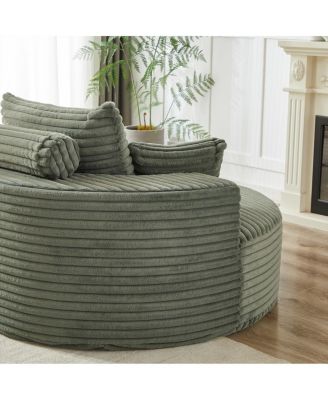 Streamdale Corduroy Sponge Single Sofa, No Assembly Required, Modern Sleeper Chair