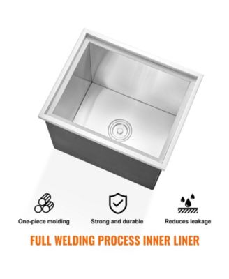 21 x 17 x 18 Inch Drop-In Stainless Steel Ice Chest, 40 Qt with Lid