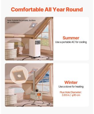 5-8 Person Inflatable Camping Tent with Hand Pump and Stove Jack