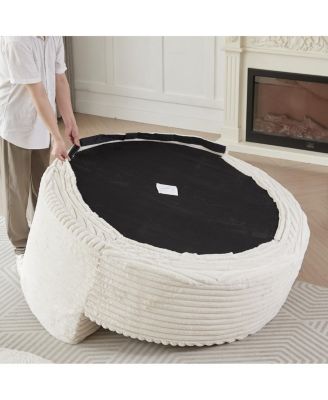 Streamdale 55" Corduroy Foam Swivel Chair, Modern Sleeper, 360 Degree Swivel for Living Room/Bedroom