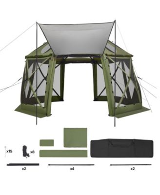13 x 13 Ft Pop-Up Spherical Gazebo Screen Tent for 10-12 People