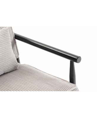 Storage Chair, Mid Century Modern Accent Chair with Wood Frame