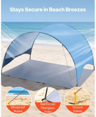 Beach Tent Sun Shelter with UPF 50+ Protection and Carry Bag