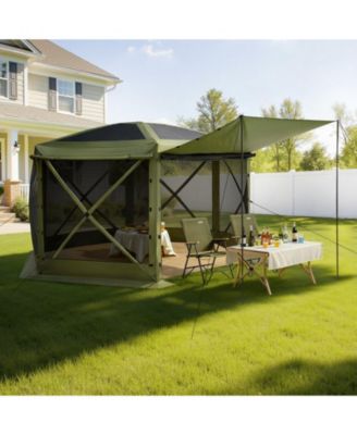 10 x 10 Ft Pop-Up Gazebo Screen Tent for 6-8 People