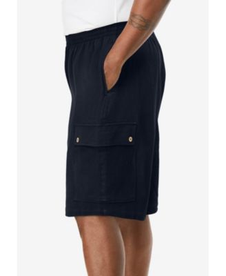 Big & Tall Full Elastic Waist Gauze Cargo Shorts