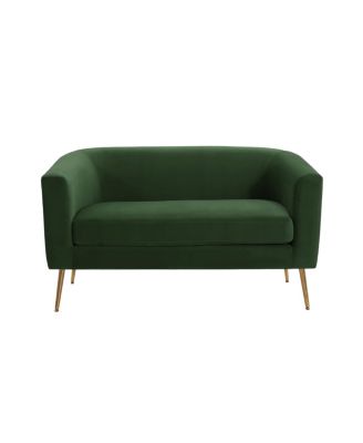Streamdale Luxurious Velvet Loveseat with Gold Accents and Legs