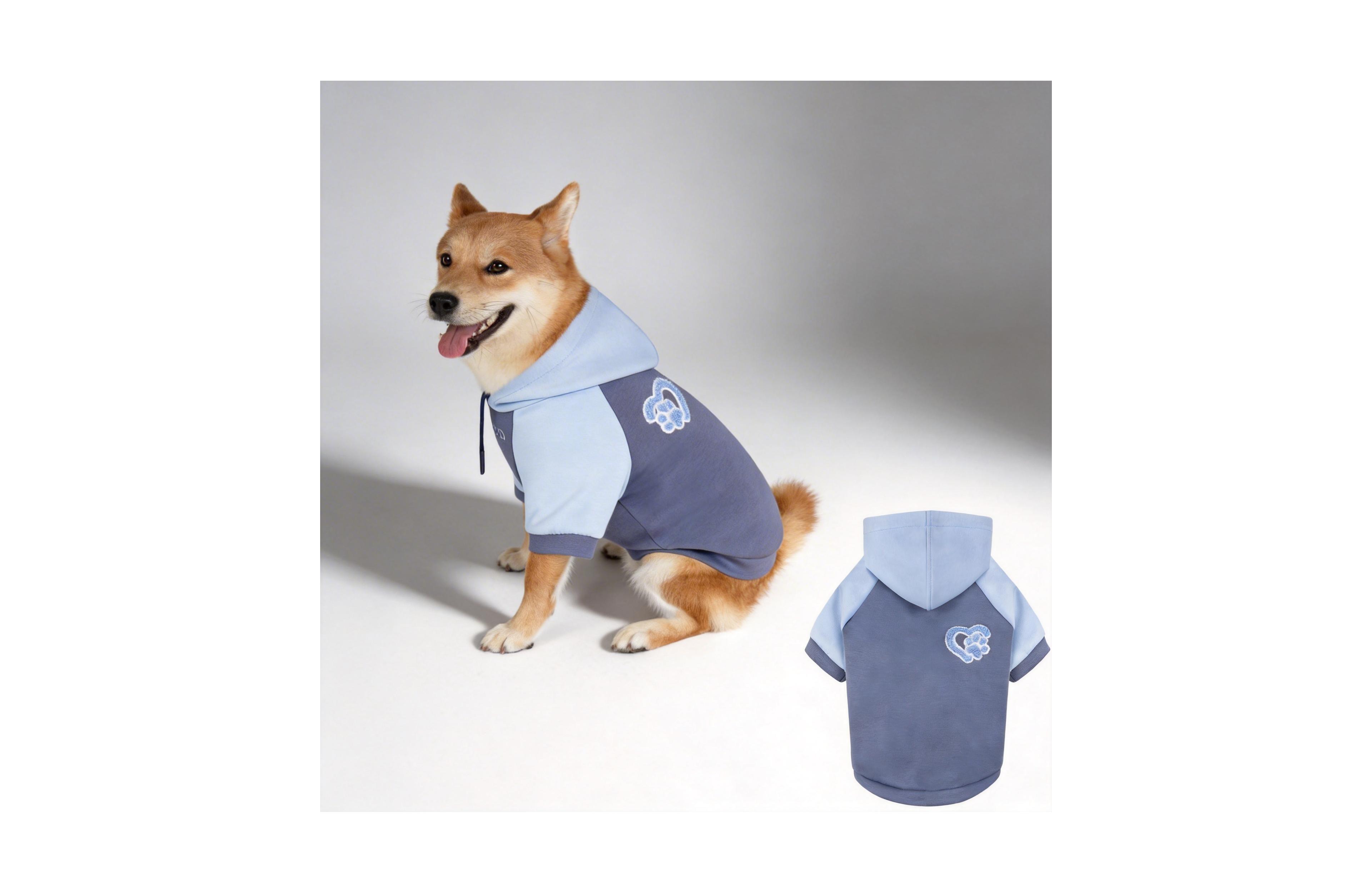 Aronkl Dog Hoodie Stretchy Warm Pet Sweatshirt with Leash Hole Soft Comfort Winter