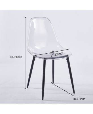 5pcs Dining Set, Mid-century Metal Leg Dining Table for 4-6, SET