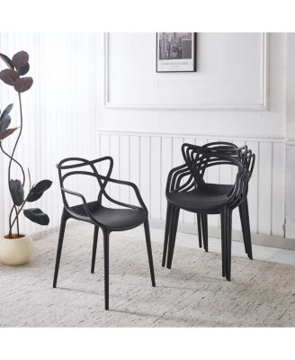 5pcs Dining Set, Metal Leg Table, Mid-Century Dining Table for 4-6 People