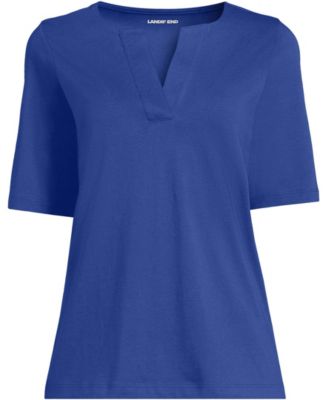 Women's Supima Jersey Half Sleeve Splitneck Shirt
