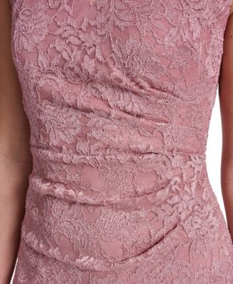 Women's Extended Cap-Sleeve Sweetheart Neck Side Tuck Gown