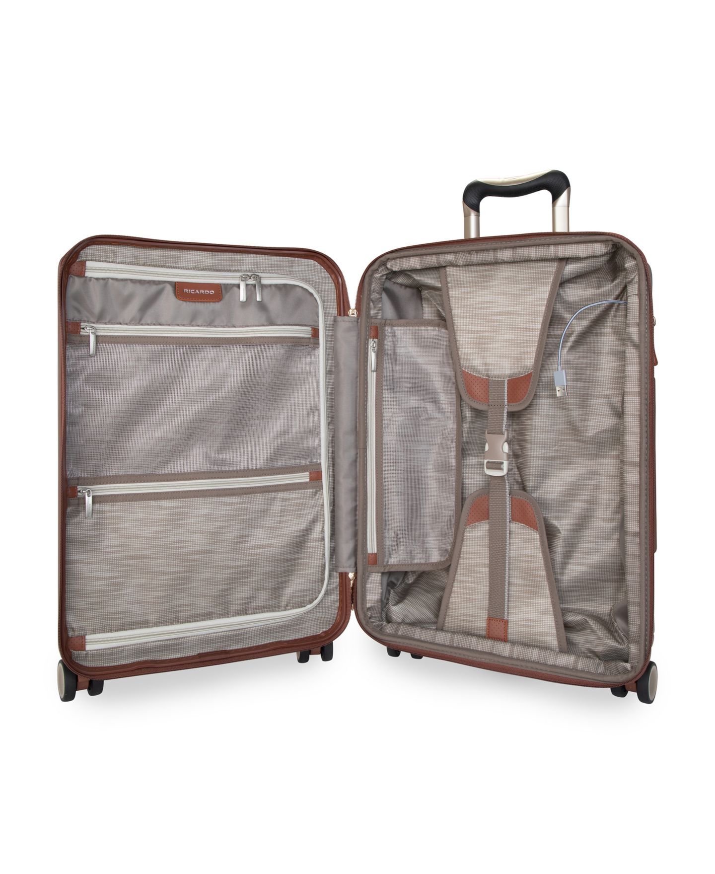 Чемодан Ricardo Montecito 2.0 Small Hardside Carry-On Spinner Suitcase, цвет: Шампань — фото 5