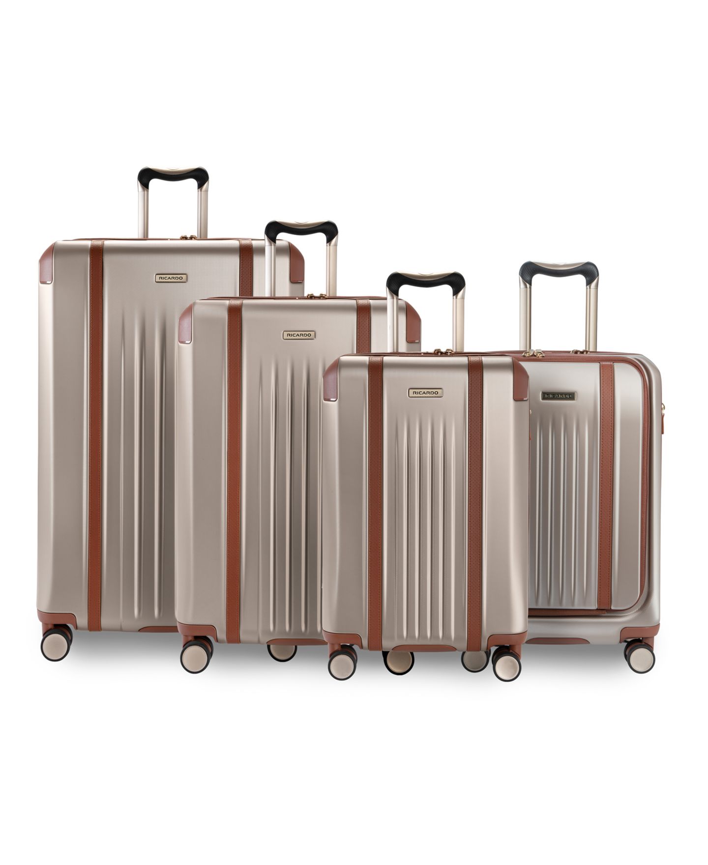 Чемодан Ricardo Montecito 2.0 Fast Access Small Hardside Carry-On Spinner Suitcase, цвет: Шампань — фото 14