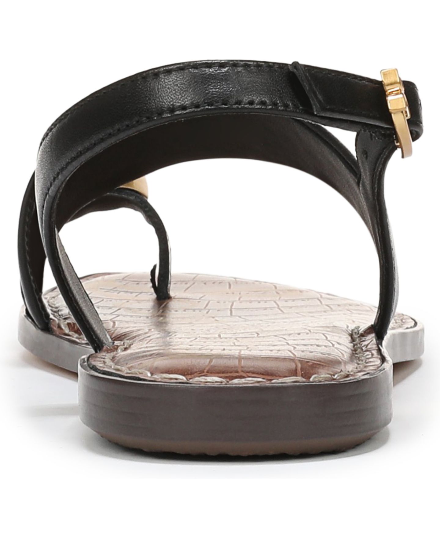 Женские сандалии Sam Edelman Grace Strappy, цвет: Чёрный кожаный — фото 3