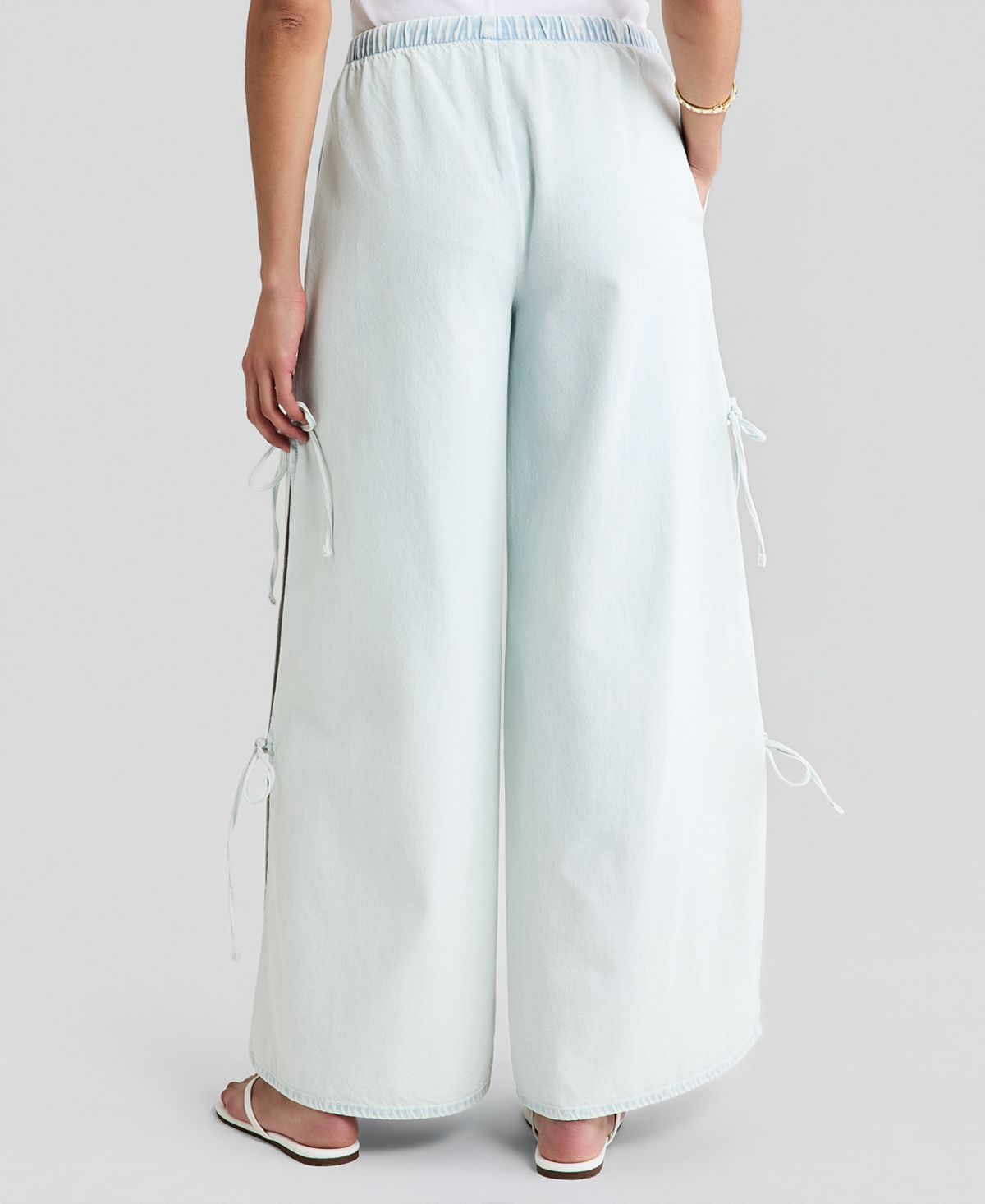 And Now This Women's Embroidered Eyelet Tie-Side Jeans, Macy's Exclusive view 4 — MAYCSS fashion products