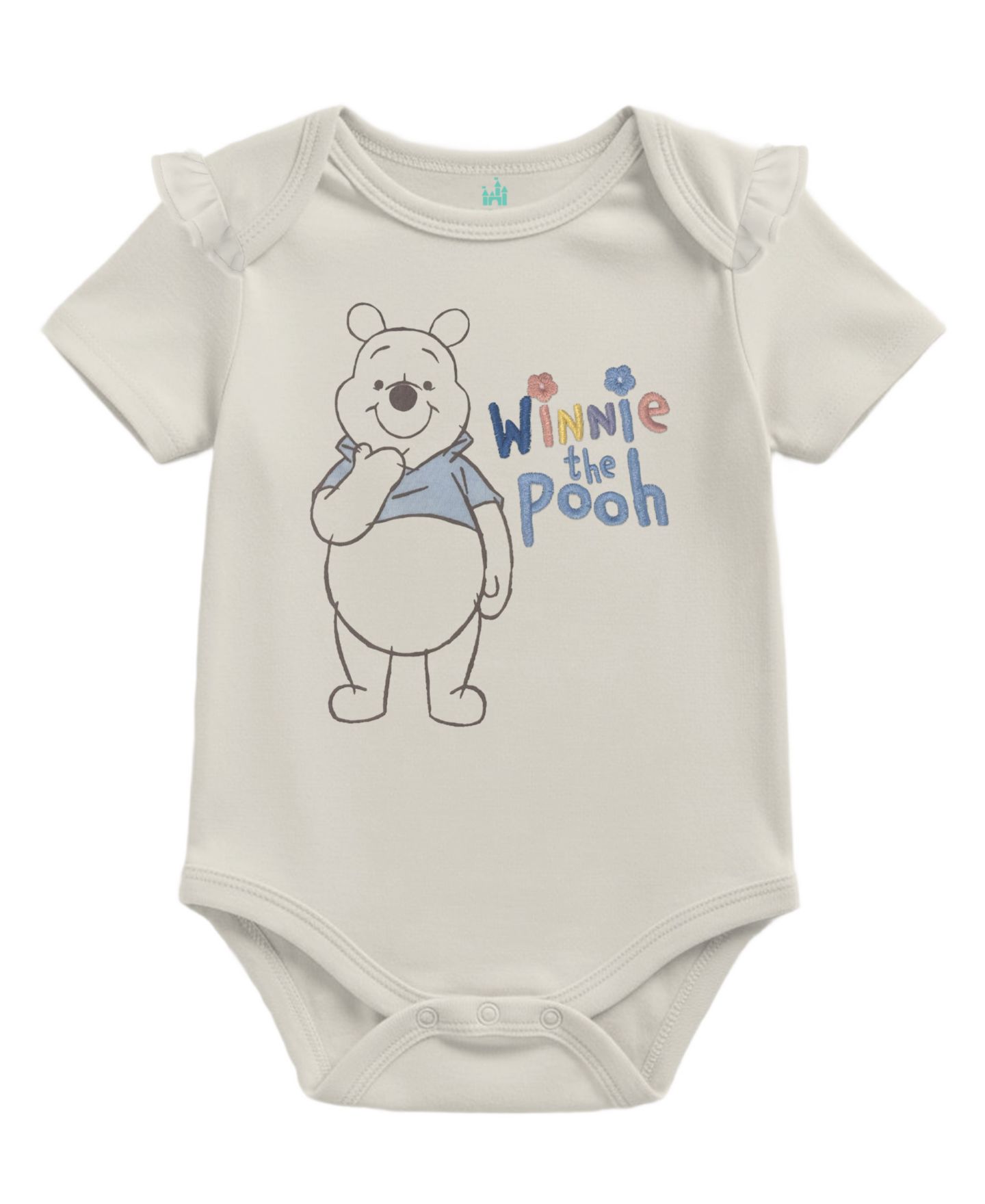 Детский комплект Disney Winnie the Pooh для девочки: куртка, боди и брюки с принтом, цвет: Синий / Кремовый — фото 4