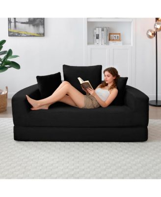 Convertible Sofa Couch Bed, Multi-functional, Adjustable Futon for Apartment