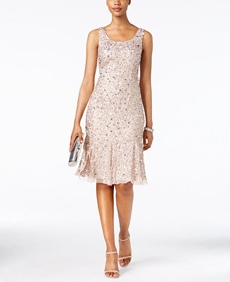 Adrianna Papell Sequined Cocktail Dress - Dresses - Women - Macy&#39;s