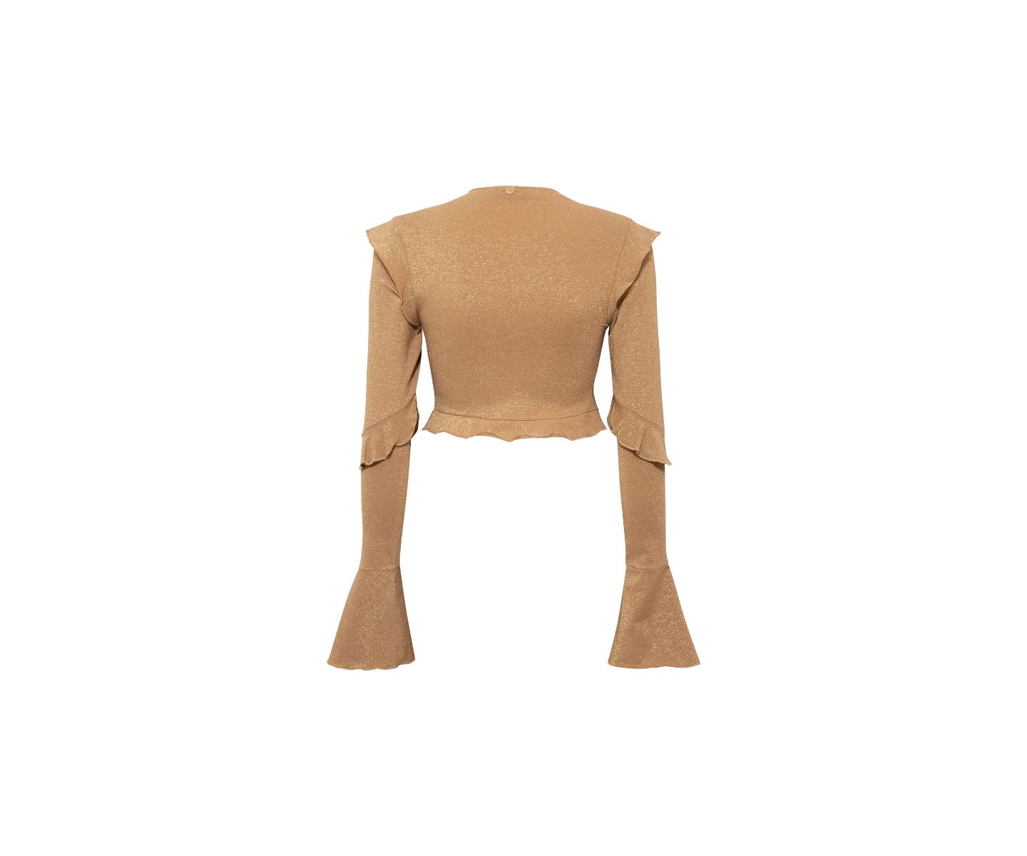 Женский топ Luna B Vera V-Neck Long Sleeve Crop, цвет: Хаки — фото 5