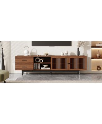 Modern TV Stand for TVs up to 85" with Drawers & Cable Management